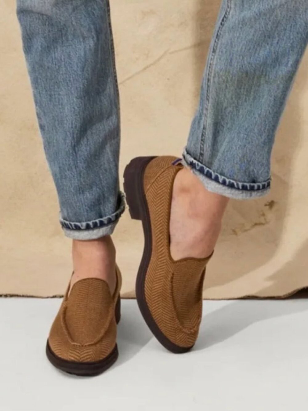 Rothy's The Lug Loafer - Teak Herringbone Size 8.5